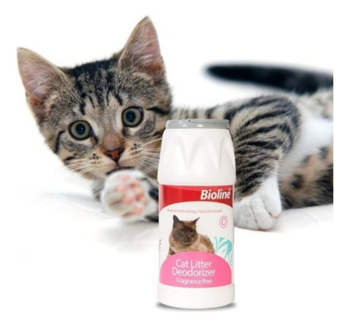 Talco Bioline Desodorizante Para Arena Sanitaria Gatos 425gr