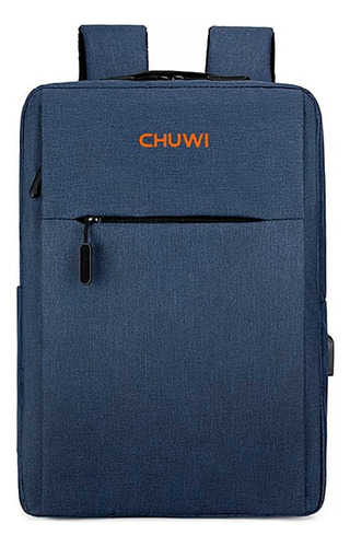 Mochila Tela Impermeable/conector Usb/color Neptune Blue