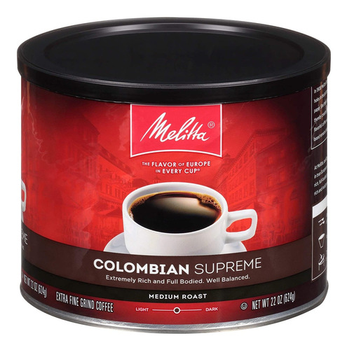 Colombiano Medio Suprema Café Tostado Extra Fino Moler...