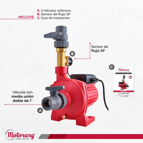Imagen 4 de 12 de Bomba Agua Presurizadora Motorarg Tip Te 14 0.5 Hp