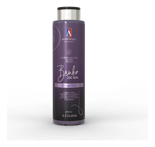 Shampoo Banho De Seda Alphahall Profissional 1 L