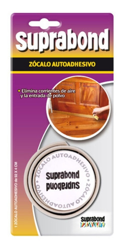 Imagen 3 de 6 de Zócalo Burlete Puerta Autoadhesivo Suprabond- Varios Colores