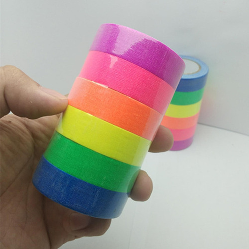 Cinta Adhesiva De Neón Fluorescente De Tecido Para Decoració