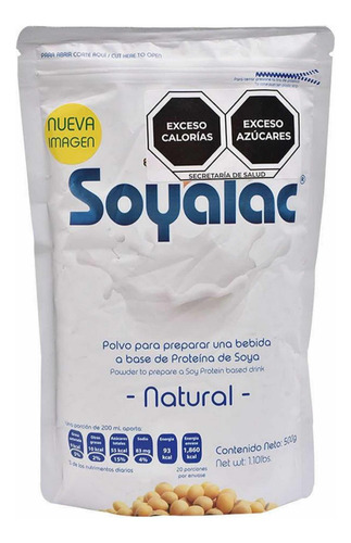 Leche De Soya Soyalac Natural 500g Polvo Para Preparar