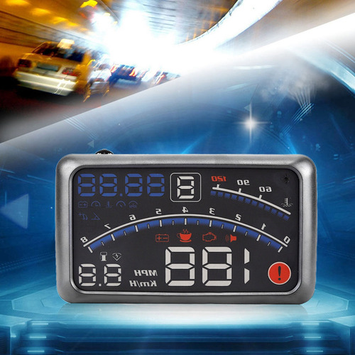 Pantalla Frontal Hud Universal Mph/km/h Velocidad Límite Adv