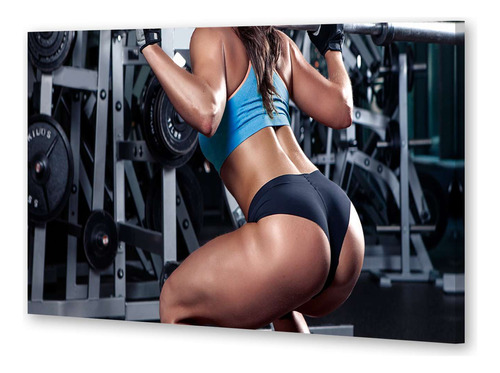 Cuadro 20x30cm Gimnasio Femenino Gluteos Firme Training