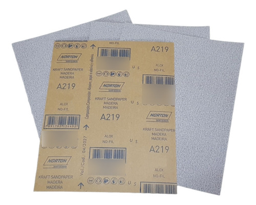 10 Hojas Lija Antiempaste Norton A219 Nofil Grano 80 Al 400 Cantidad De Granos 360
