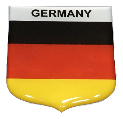 Adesivo Resinado Em Escudo Da Bandeira Da Alemanha