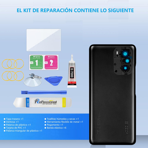 Tapa Trasera Para Xiaomi Poco F3 Con Cristal Cámara