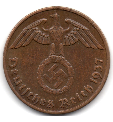 Alemania 2 Reichspfennig 1937 A Tercer Reich