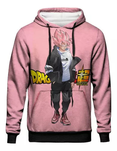 Blusa Moletom Canguru Dragon Ball Goku Vegeta Brincos Potara