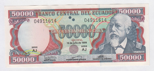 Billete Ecuador 50000 Sucres 1999 Unc (c85)