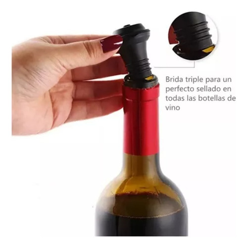C Bomba Vacío Botella De Vino Con 6 Tapones Sellador