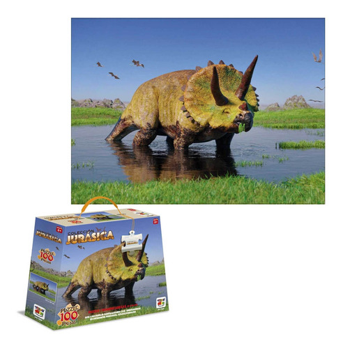 Puzzle 100 Piezas Triceratops Colección Jurasica 