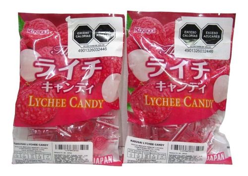 2 Kasugai Lychee Candy (sabor Litchi) Dulce Japones