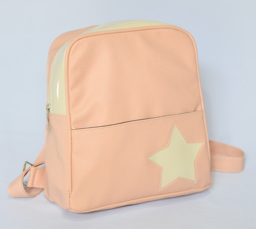 Mochila Simil Cuero Pu Estrella