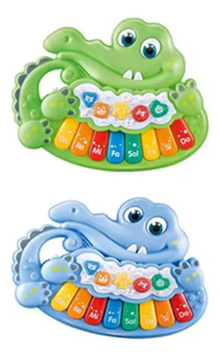 Juguete Teclado Interactivo Bebes Animales Sonido Niños Cocodrilo Verde