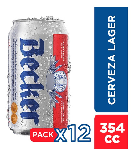 Cerveza Becker 12x354cc Lata G4.5(2uni) Super