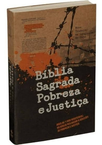 Bíblia Sagrada Pobreza E Justiça Capa Brochura.