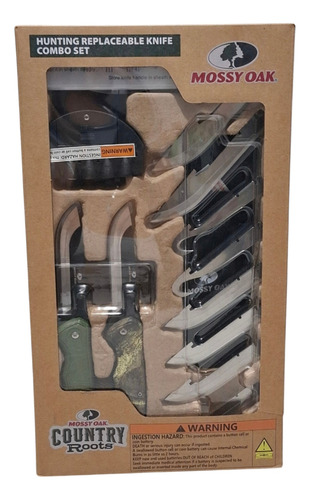 Set De Cuchillos Roble Mossy 13 Piezas-kit De Vestido Y Faro Verde Militar