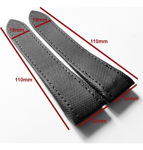 Cinta Extensível De Lona Preta Vela 20mm Para Santos
