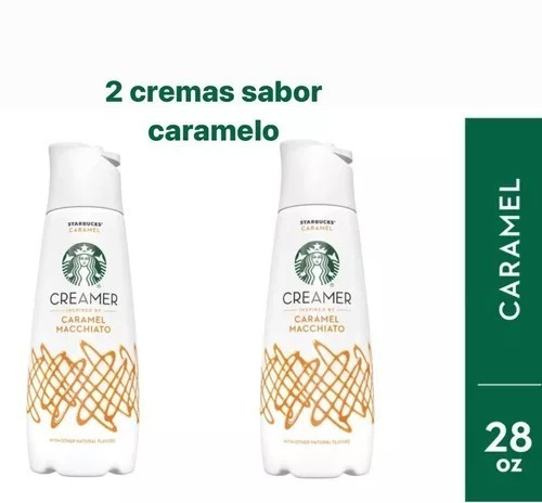 2 Cremas Liquidas Starbucks Sabor Caramelo 28 Fl Oz