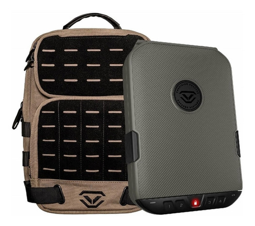 Combo-cofre Vaultek Lifepod 2 C/ Teclado Com Mochila Trekpak Cor Bege e Bege