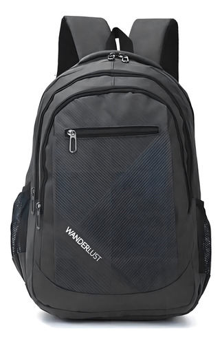 Mochila Wanderlust Portanotebook Original Reforzada Gris Ideal Para Laptop Y Uso Diario Resistente Con Compartimentos Para Tecnologia Y Organizacion
