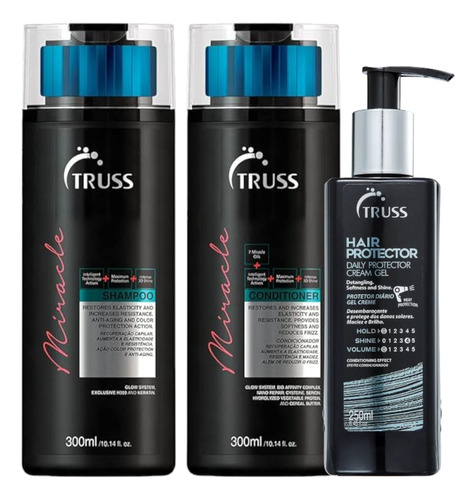 Truss Miracle Shampoo Condiciona 300ml +hair Protector 250ml