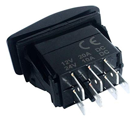 Interruptor Basculante Dpdt De 7 Pines Led Verde Para Narva