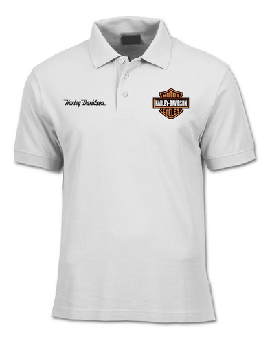 Camiseta Tipo Polo Logo Harley Davidson