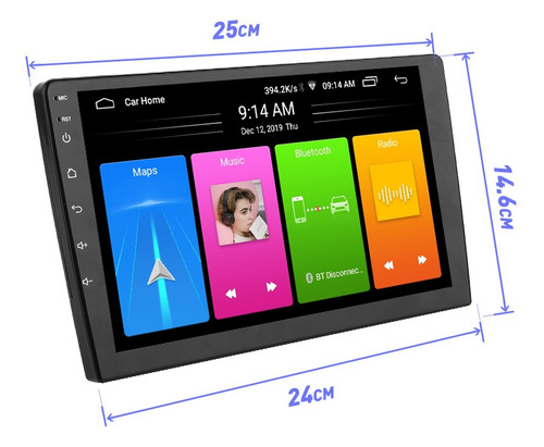 Estéreo De Coche Android 9.1 De 10 Pulgadas Con Camara 2 Din Estéreo De Coche