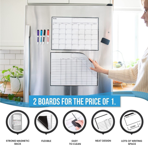 Magnetic Dry Erase Calendar For Fridge And Chore Chart For F