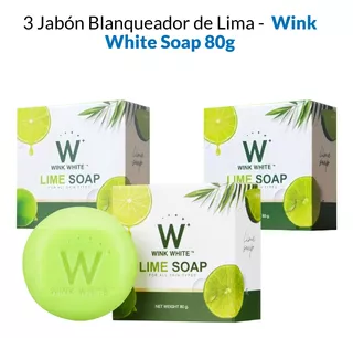 3 Jabón Blanqueador De Lima - Wink White Soap 80g