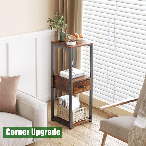 Soporte Alto Para Plantas De 3 Niveles Con Cajón De Tela