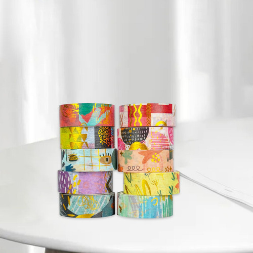 10x Washi Tapes Cintas Adhesivas Decoración Artística