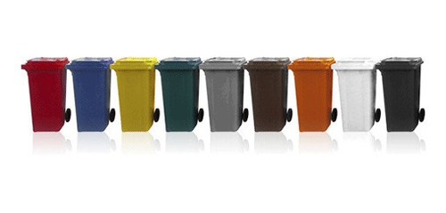 Container De Lixo 240 Litros C/ Rodas - Laranja