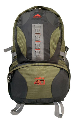 1440 - Mochila Crampon 40 - Verde Com Preto Pontilhado
