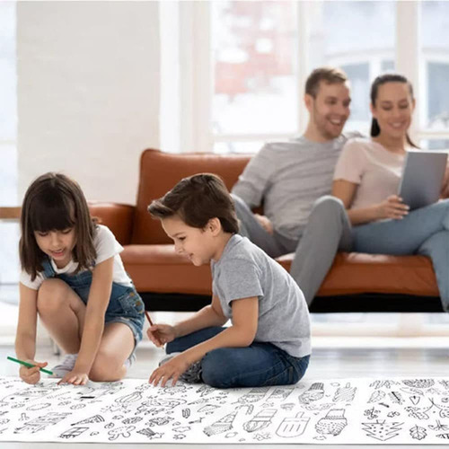 Rollo De Papel Para Colorear Dibujo Para Niños,manualidades Color Artículos Diarios
