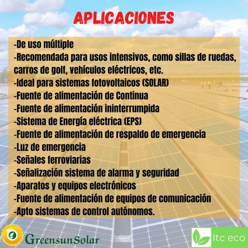 Imagen 4 de 10 de Batería Gel 12v 100ah Ciclo Profundo Solar Paneles