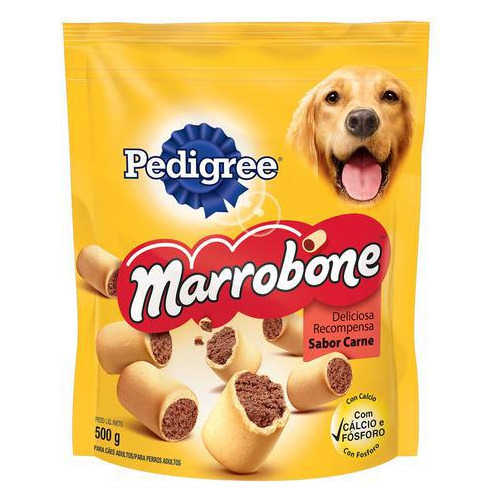 Biscoito Pedigree Marrobone Carne Para Cães Adultos 500g