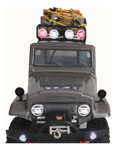 Rc 1/10 Portaequipajes De Techo De Metal Con Luces Led