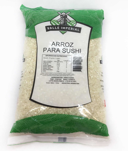 Arroz Para Sushi 1kg - Valle Imperial