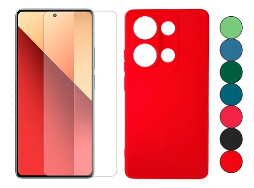 comprar Funda Case Silicona Para Xiaomi Note 13 Pro 4g + Vidrio 9h