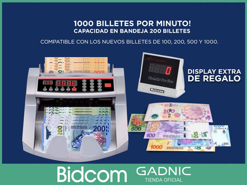 Imagen 3 de 9 de Contadora De Billetes Detector Falso Contador Maquina Dinero
