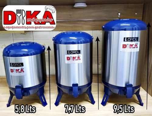 Garrafa Garrafão Botijão Térmico Orcil 7,7l Frio Ou Quente