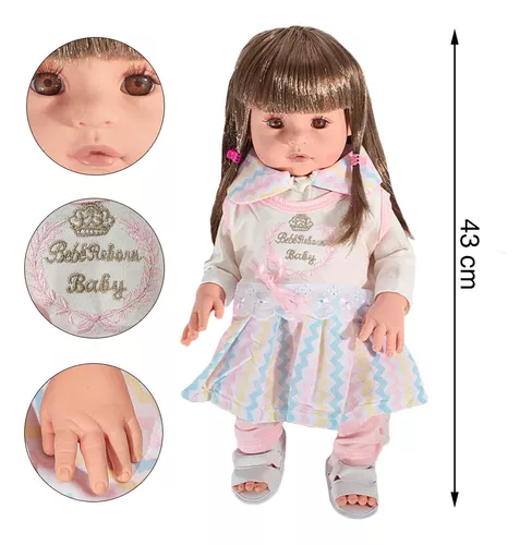 Bebê Reborn Barato Loira Silicone Frete Grátis As017, Brinquedo para Bebês  Npk Nunca Usado 24508888