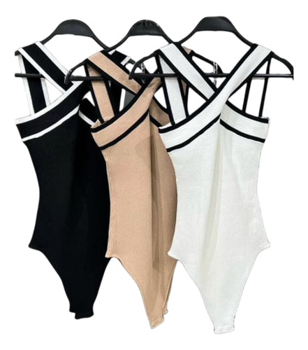 Body Halter Con Tira Cruzada Mujer