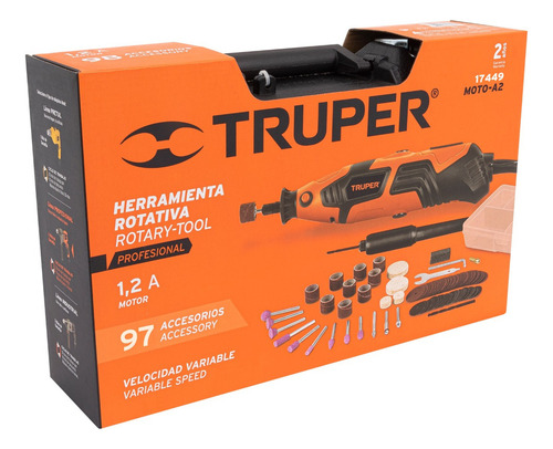 Fresadora Tipo Dremel Prof. 150 W (97 Accesorios), Truper