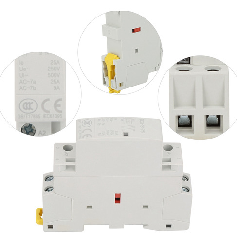Contactor Ac, 2 Polos, 25 A, 24 V, 1 No, 1 Nc, 50/60 Hz, Car